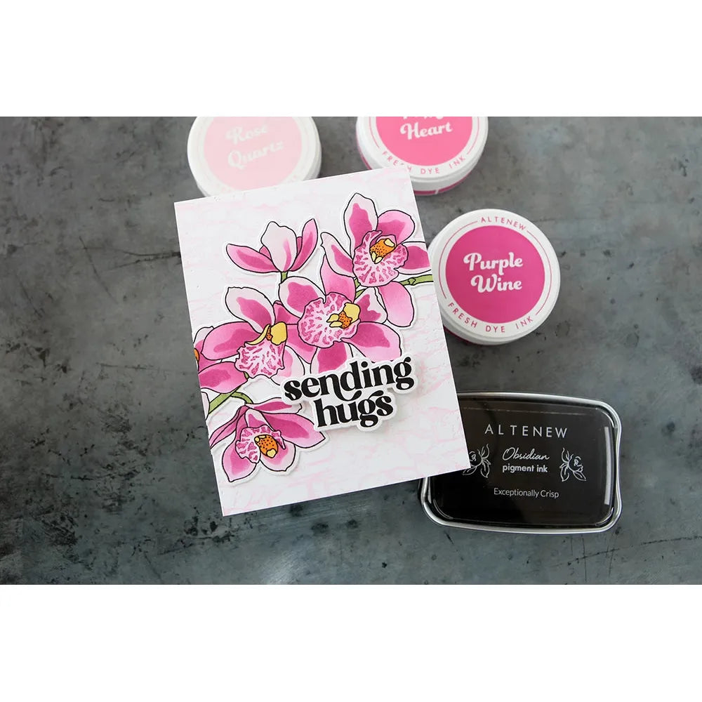 Altenew Build-A-Garden Alluring Orchids and Add-on Die Set pretty pink | color-code:ALT02