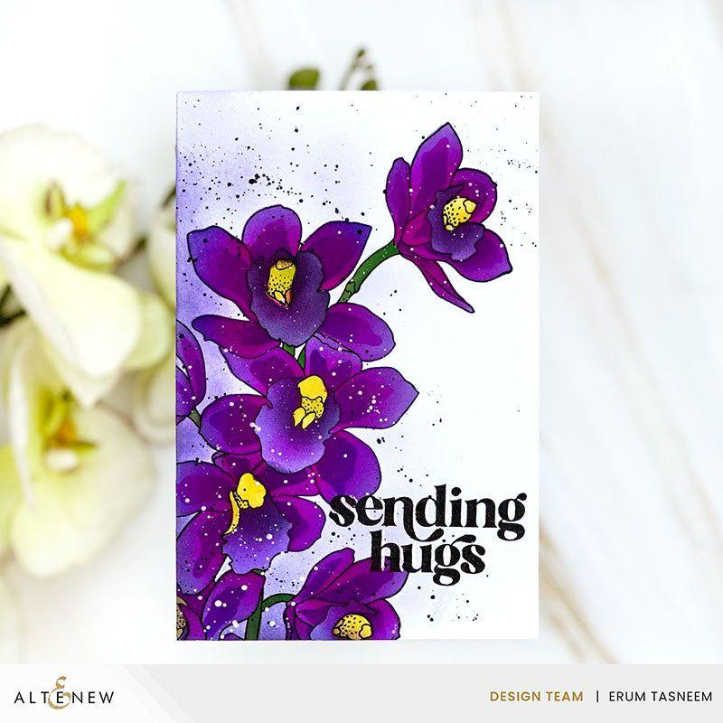 Altenew Build-A-Garden Alluring Orchids and Add-on Die Set sending hugs