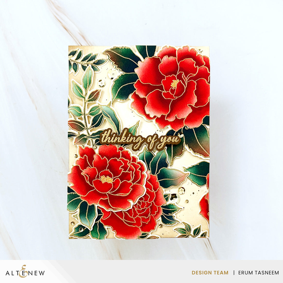 Altenew Build-A-Garden Blossoming Trio Add-On Dies alt11448 thinking of you card