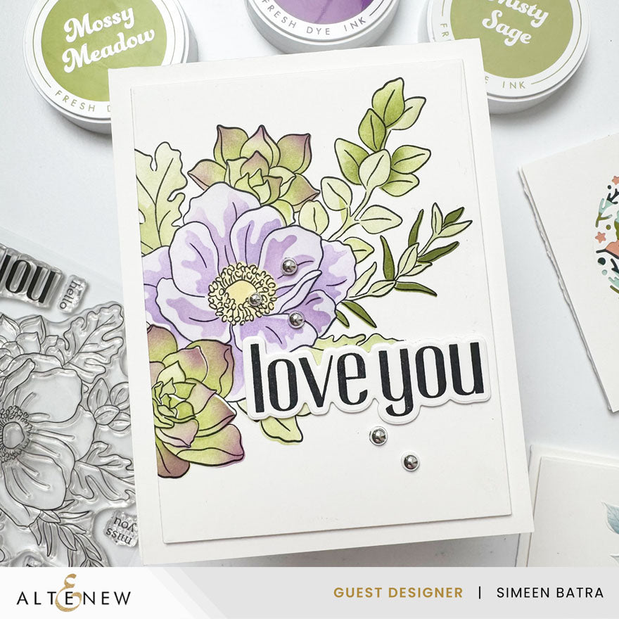 Altenew Build-A-Garden Captivating Floral Swag Add-on Dies alt10894 purple