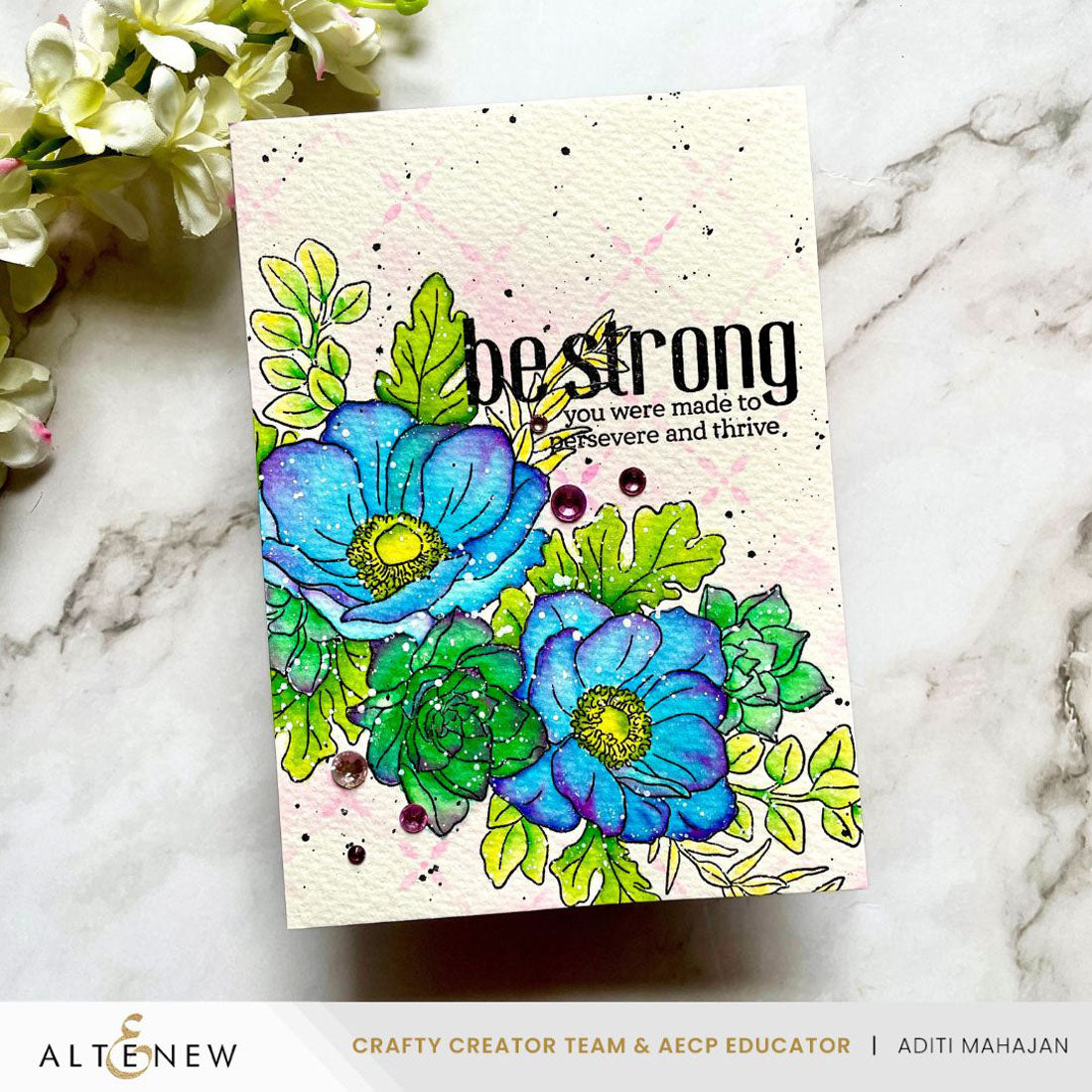 Altenew Build-A-Garden Captivating Floral Swag alt10893bn blue