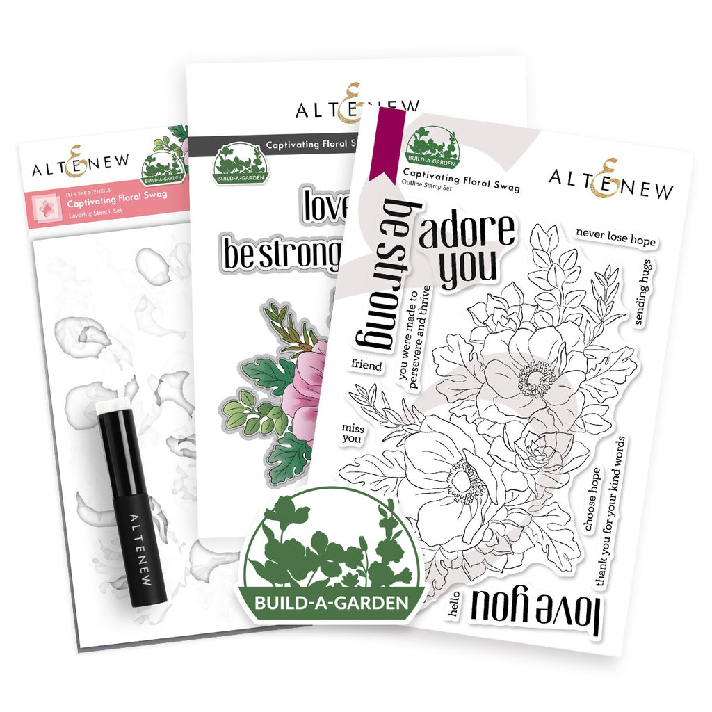 Altenew Build-A-Garden Captivating Floral Swag and Add-on Die Set