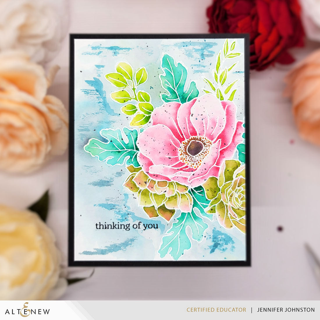 Altenew Build-A-Garden Captivating Floral Swag and Add-on Die Set thinking of you