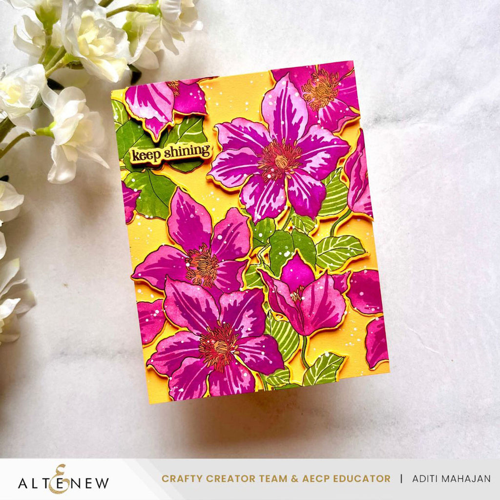 Altenew Build-A-Garden Climbing Clematis Set alt11057bn pink