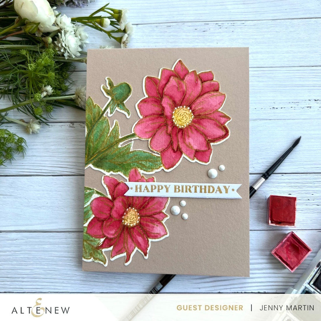 Altenew Build-A-Garden Dreamy Dahlias and Add-on Die Set birthday