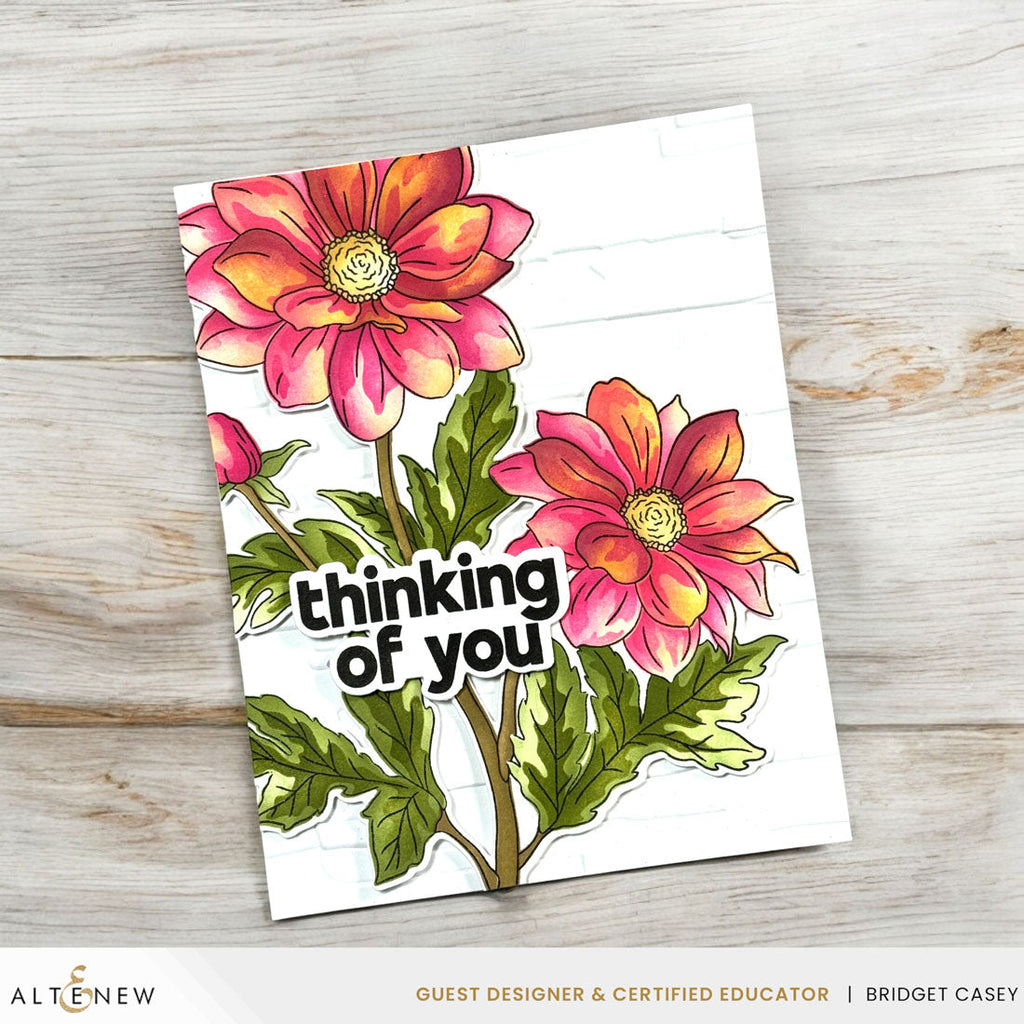 Altenew Build-A-Garden Dreamy Dahlias and Add-on Die Set flowers