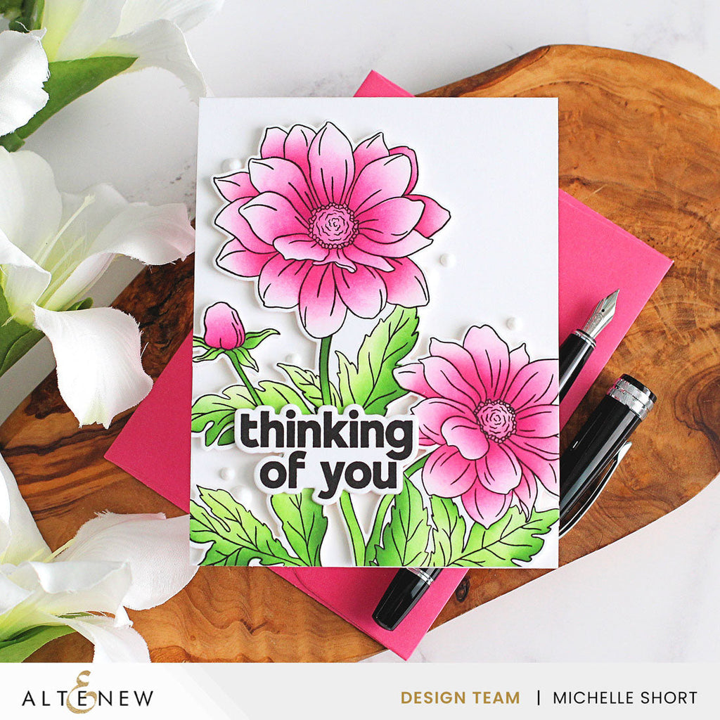 Altenew Build-A-Garden Dreamy Dahlias and Add-on Die Set pink