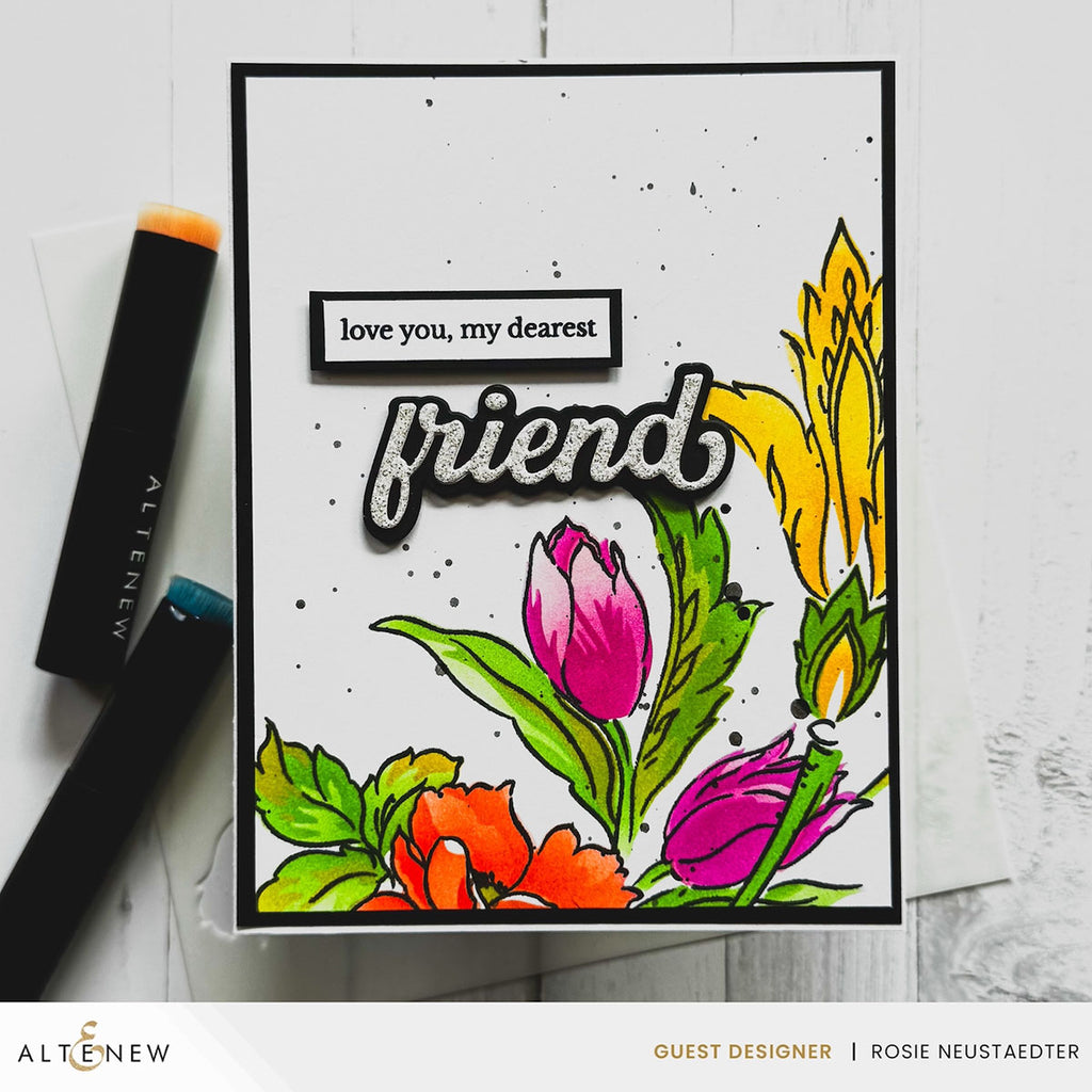 Altenew Build-A-Garden Flourished Flora alt11326bn love you friend