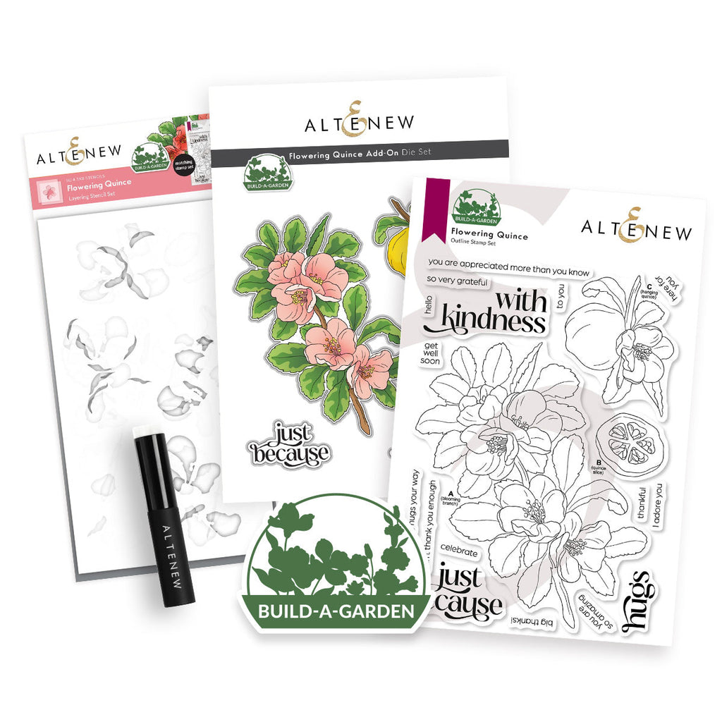 Altenew Build-A-Garden Flowering Quince and Add-on Die Set