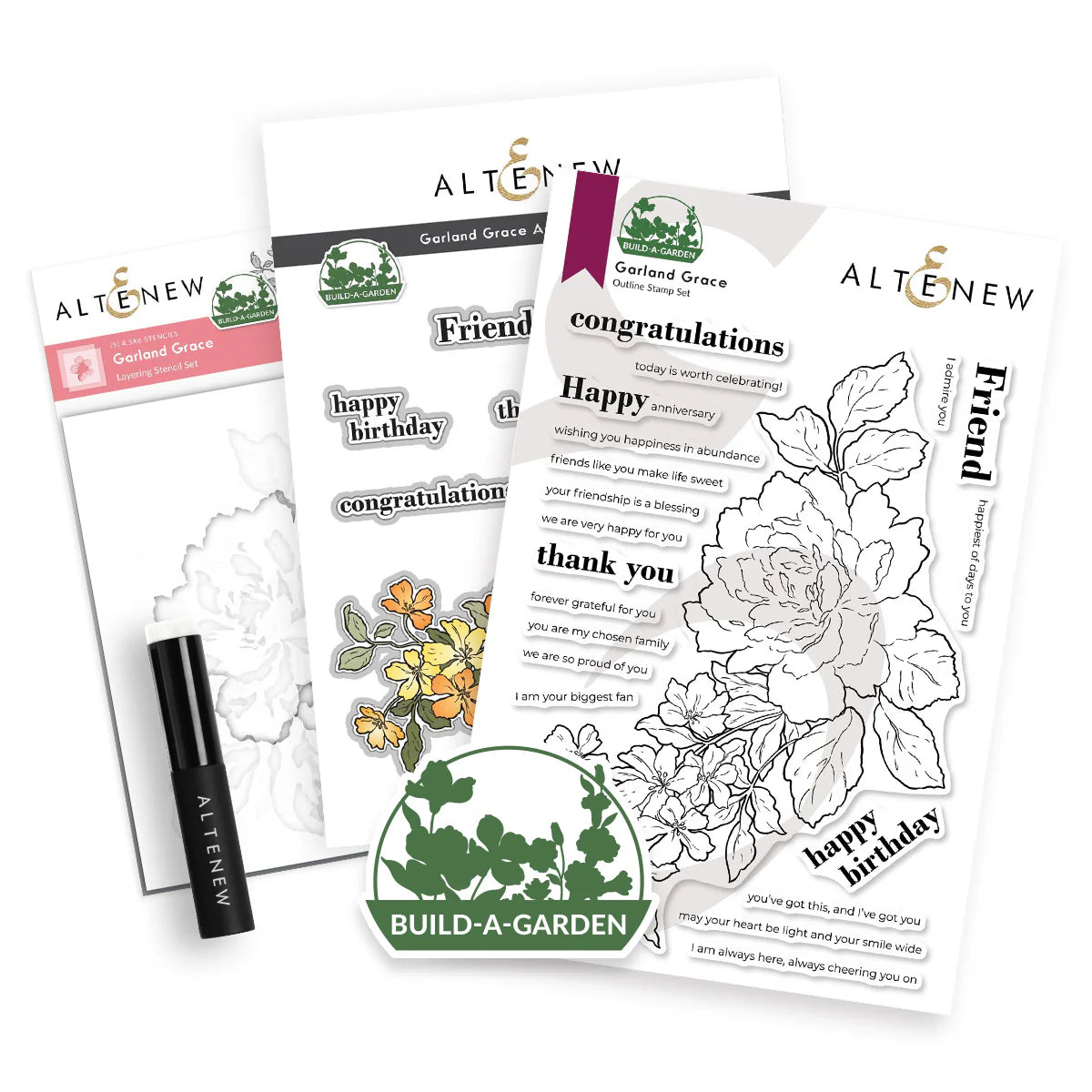 Altenew Build-A-Garden Garland Grace and Add-on Die Set