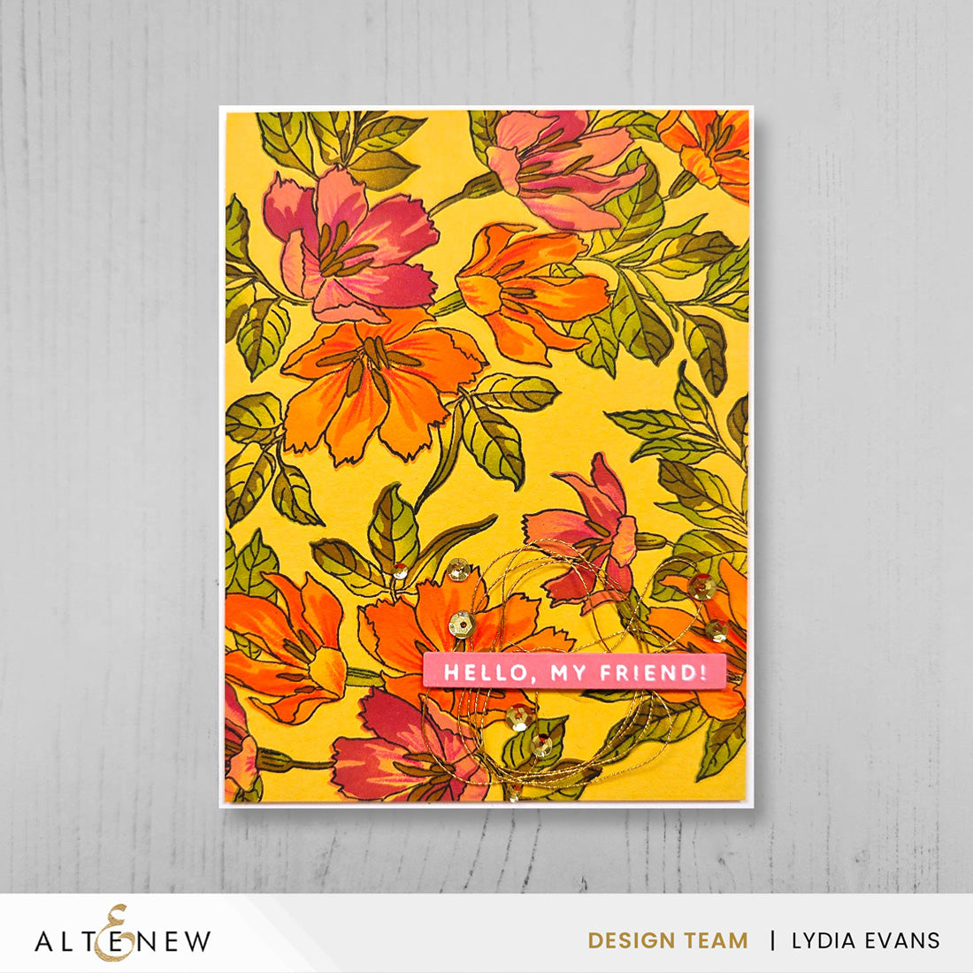Altenew Build-A-Garden Harvest Bouquet Set alt11558bn hello my friend card