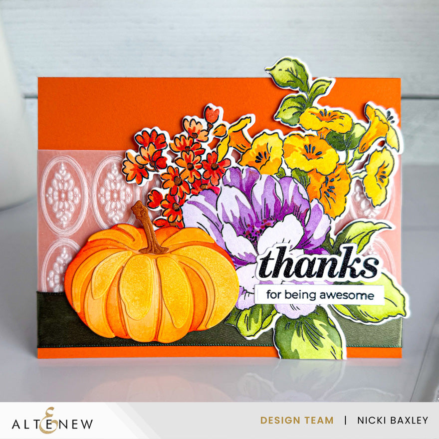 Altenew Build-A-Garden Joy in Bloom and Add-on Die Set thanks for being awesome card