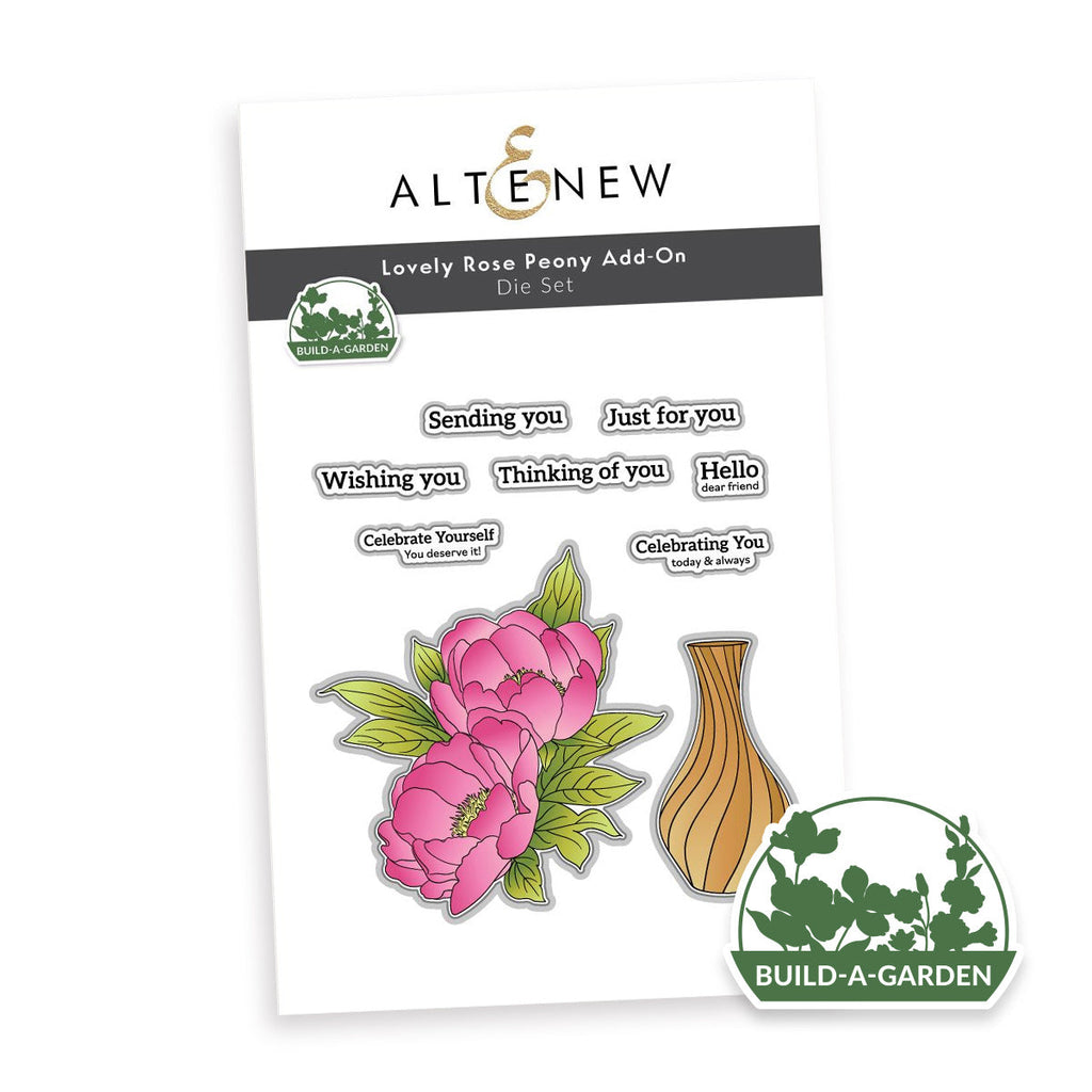 Altenew Build-A-Garden Lovely Rose Peony Add-On Dies alt10291