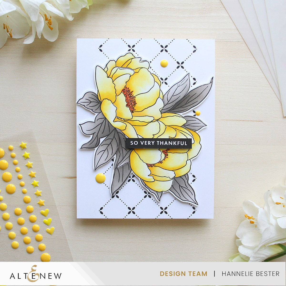 Altenew Build-A-Garden Lovely Rose Peony Add-On Dies alt10291