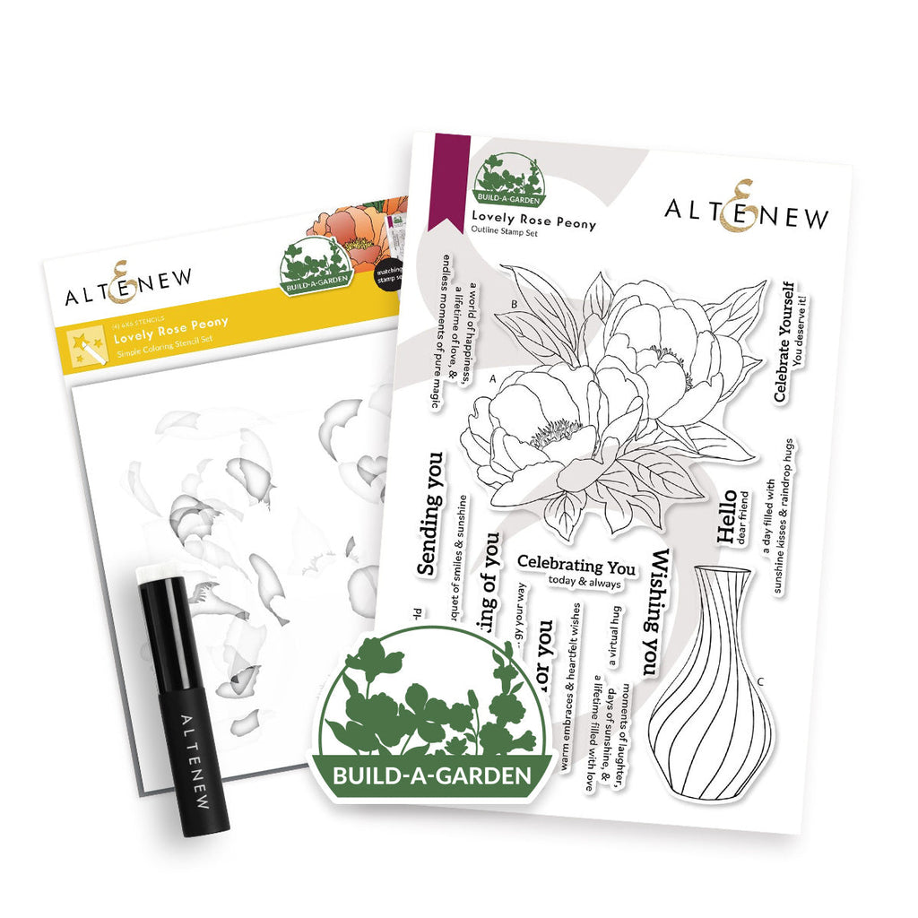 Altenew Build-A-Garden Lovely Rose Peony Set alt10290bn