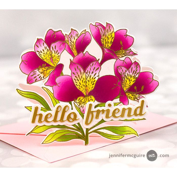 Altenew Build-A-Garden Peruvian Lily Set alt10686bn hello friend | color-code:ALT01