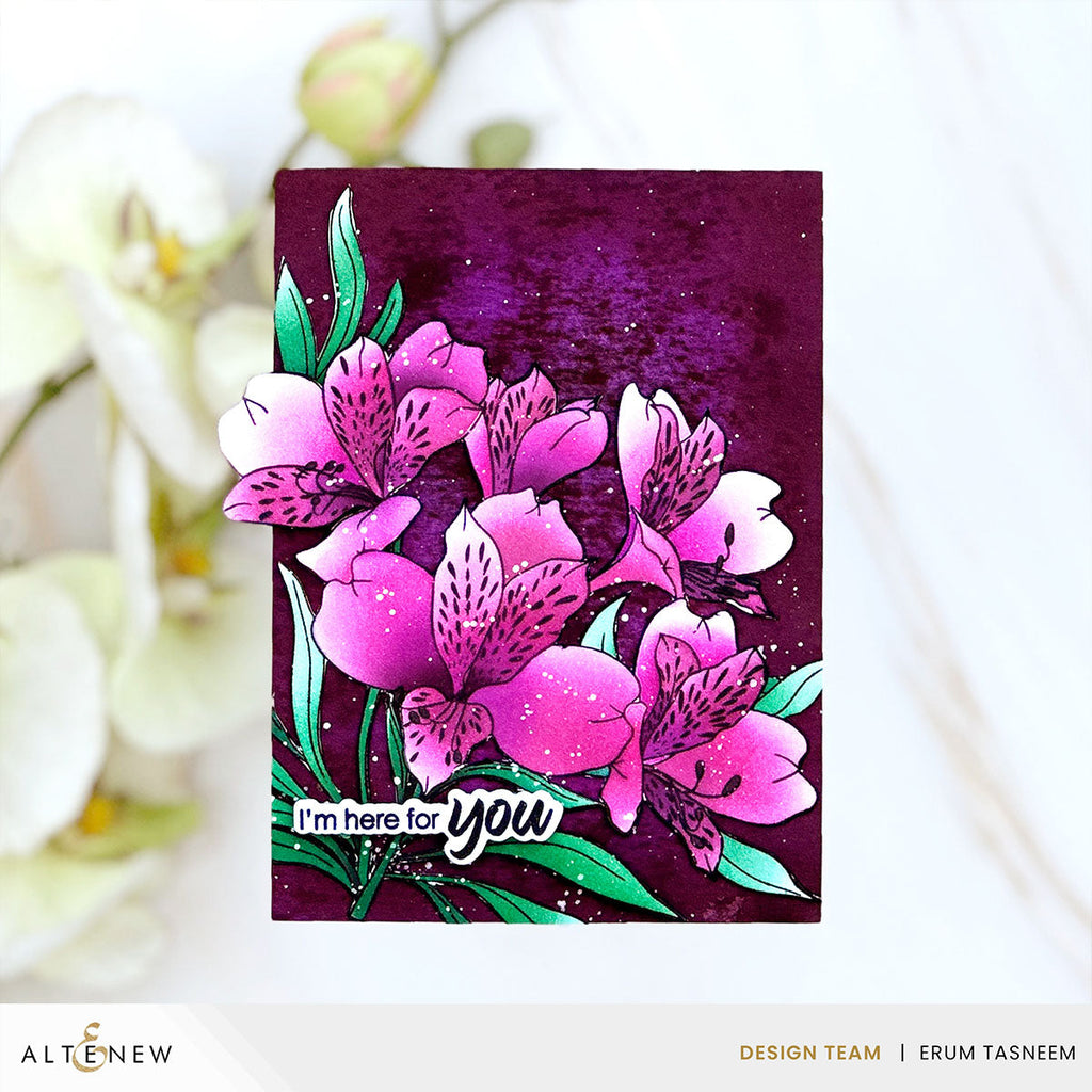 Altenew Build-A-Garden Peruvian Lily Set alt10686bn purple