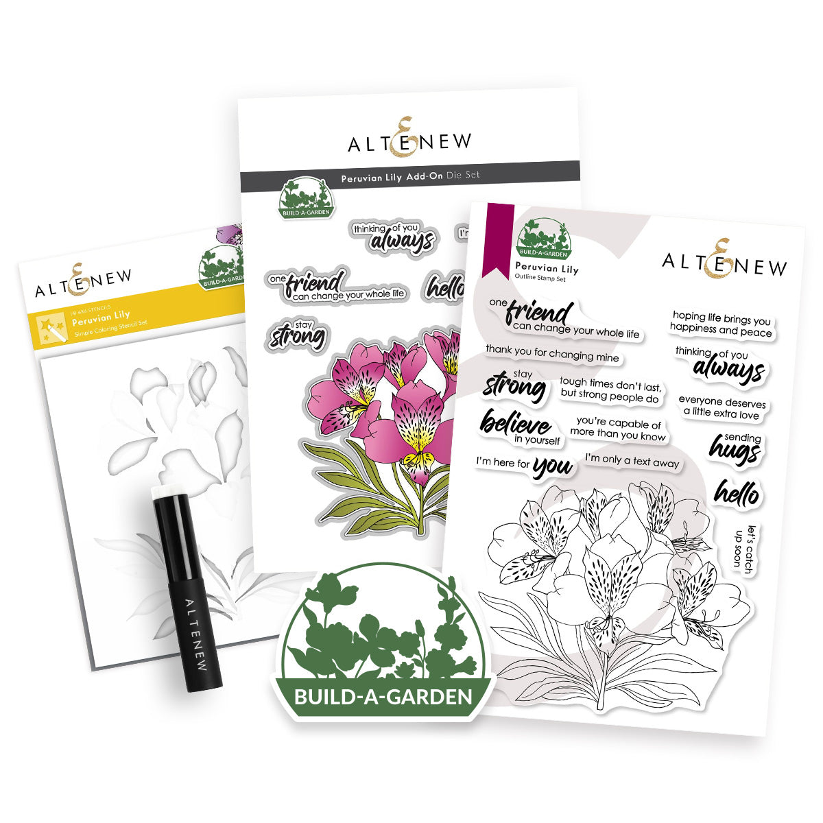 Altenew Build-A-Garden Peruvian Lily and Add-On Die Set