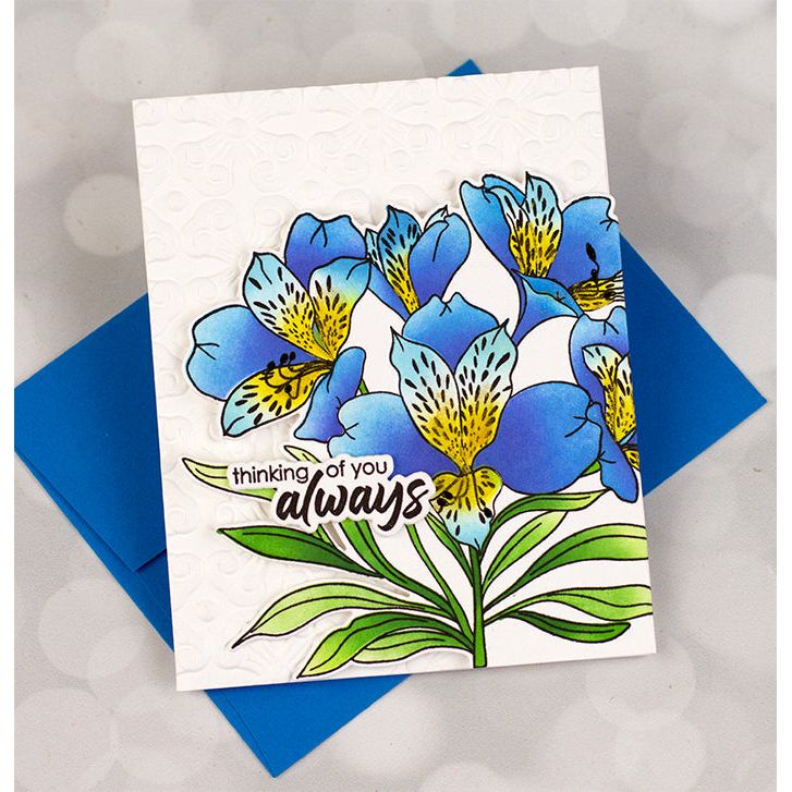 Altenew Build-A-Garden Peruvian Lily and Add-On Die Set blue flowers | color-code:ALT01