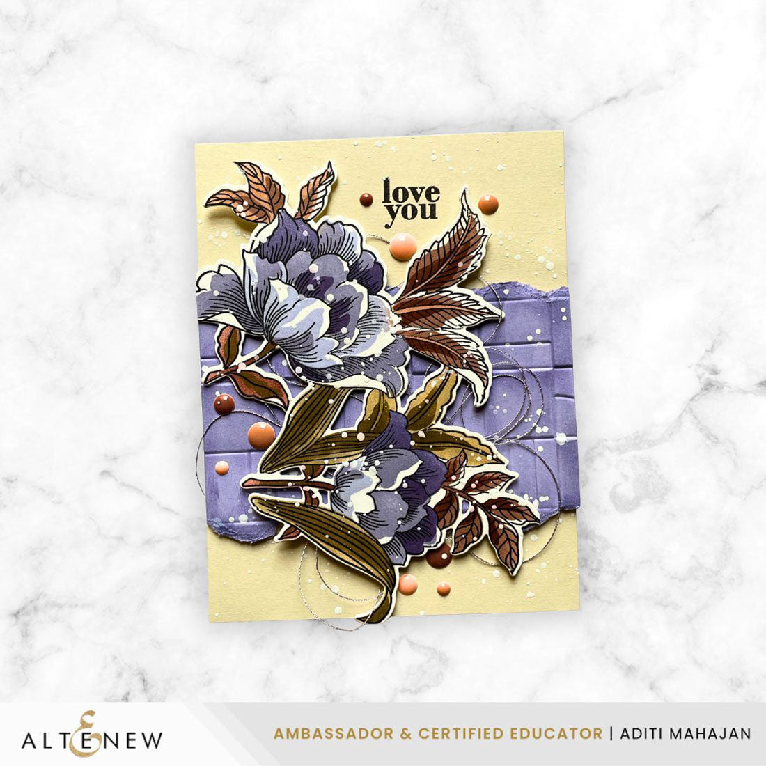 Altenew Build-A-Garden Posh Petals alt11254bn love you