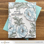 Altenew Build-A-Garden Scripted in Bloom Add-On Dies alt11236 blue flowers