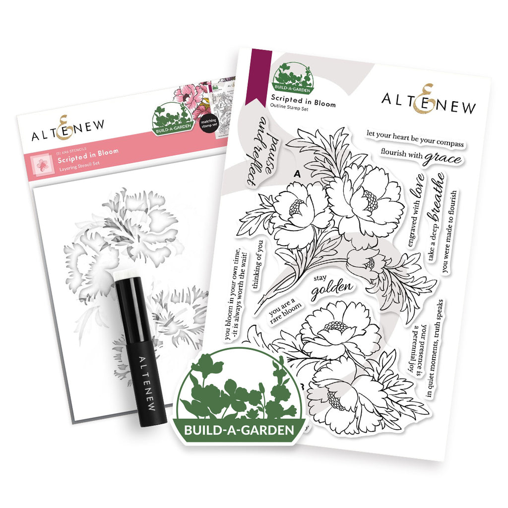 Altenew Build-A-Garden Scripted in Bloom Set alt11235bn