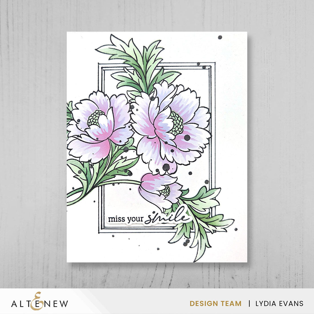 Altenew Build-A-Garden Scripted in Bloom Set alt11235bn miss your smile