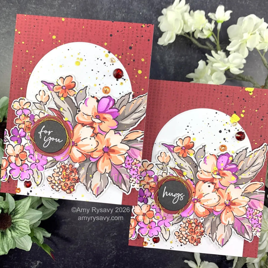 Altenew Build-A-Garden Softly Sketched Blooms Set alt11507bn for you hugs cards amy rysavy | color-code:ALT01