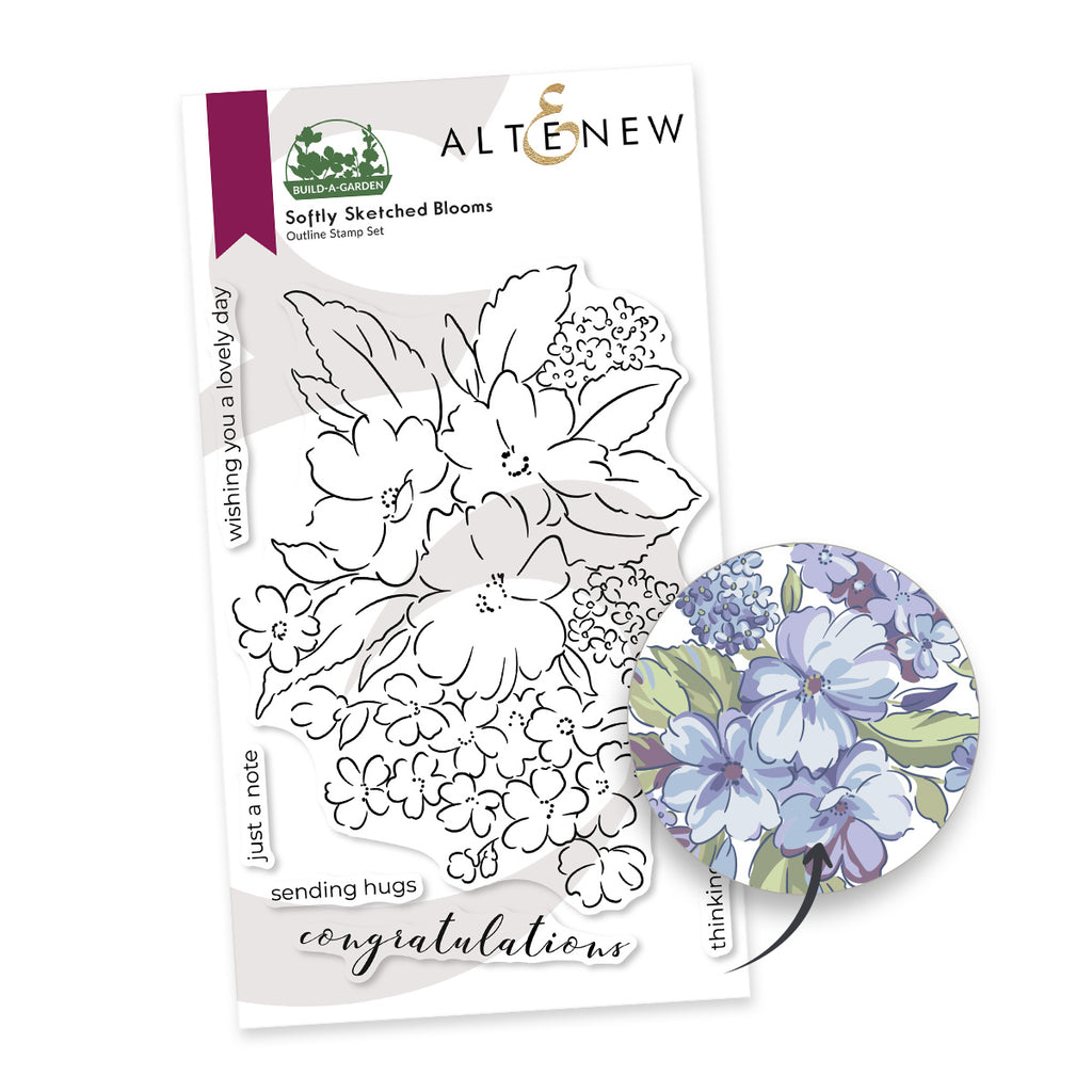 Altenew Build-A-Garden Softly Sketched Blooms Set alt11507bn product image 1