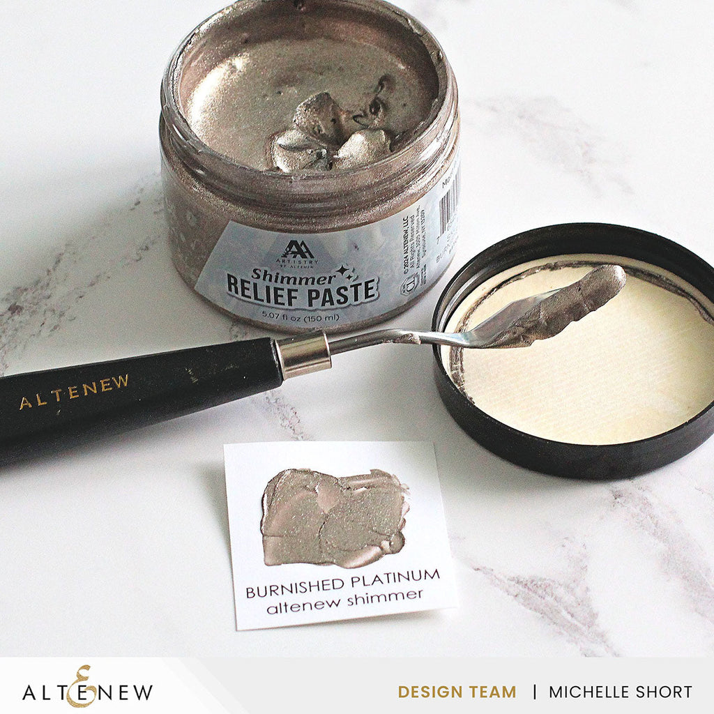 Altenew Burnished Platinum Shimmer Relief Paste alt8643 product image