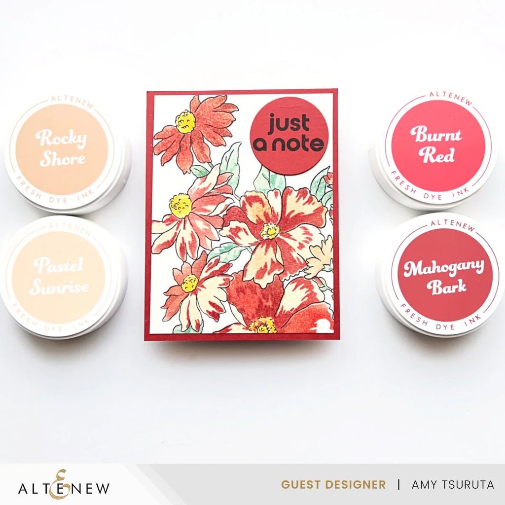 Altenew Burnt Red Fresh Dye Ink Pad alt8273 flowers