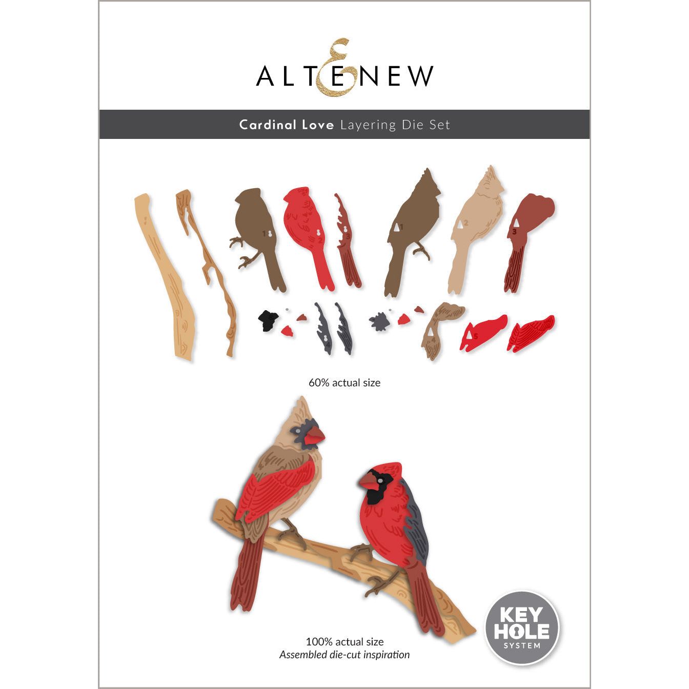 Altenew Cardinal Love Layering Dies alt10402