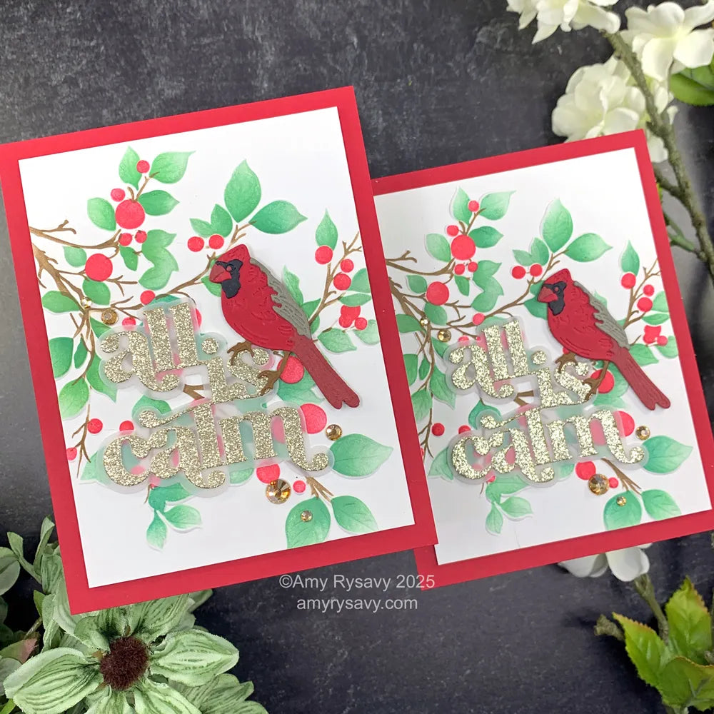 Altenew Cardinal Love Layering Dies alt10402 all is calm | color-code:ALT01