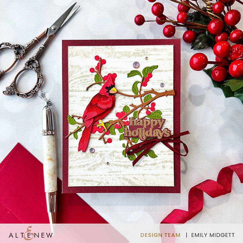 Altenew Cardinal Love Layering Dies alt10402 holidays