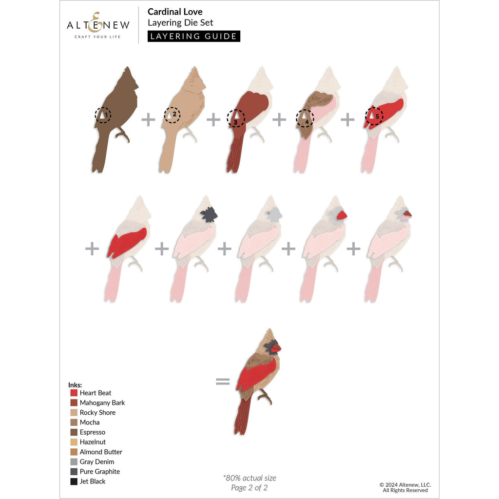 Altenew Cardinal Love Layering Dies alt10402 layering guide 2