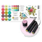 Altenew Carnival Magic, Mediterranean Glow, Aqua Island Small and Mini Blending Brushes Label Sets alt10405 product image
