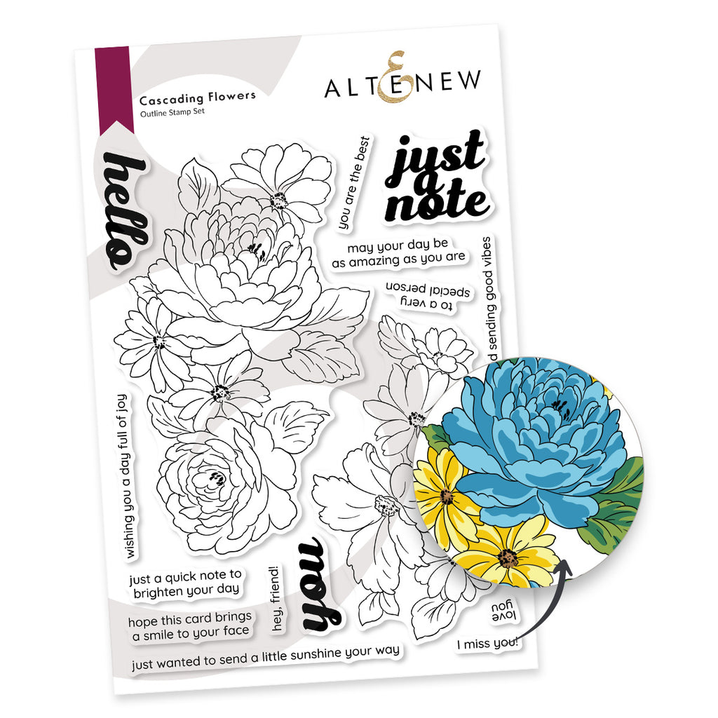 Altenew Cascading Flowers Clear Stamps alt10132