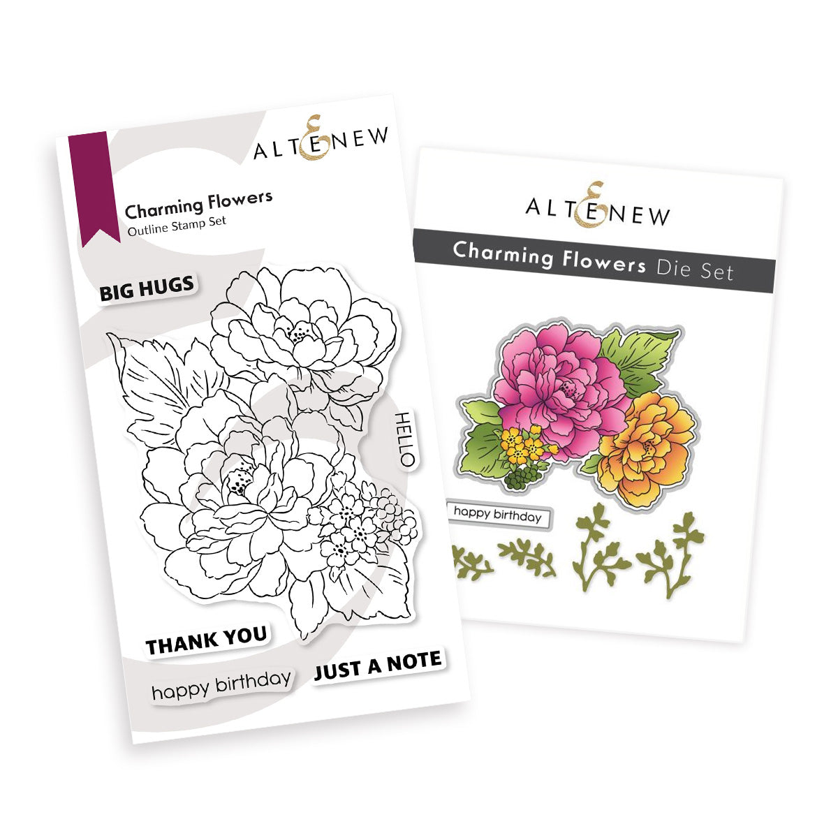Altenew Charming Flowers Clear Stamp and Die Set – Simon Says Stamp