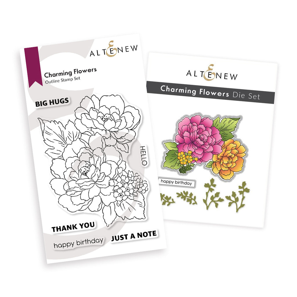 Altenew Charming Flowers Clear Stamp and Die Set