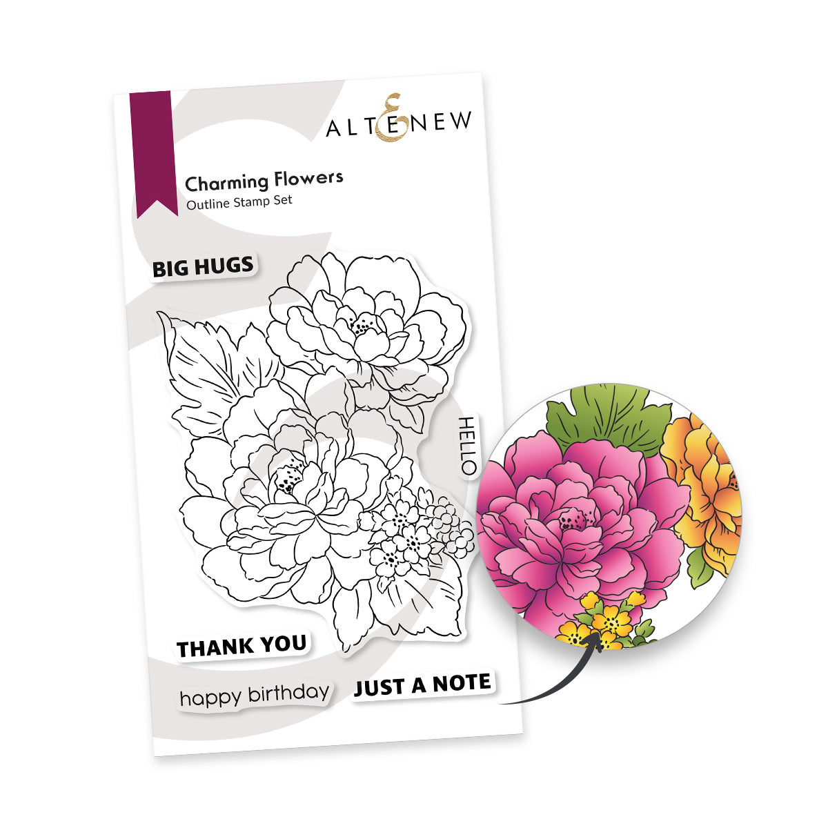 Altenew Charming Flowers Clear Stamps alt10369