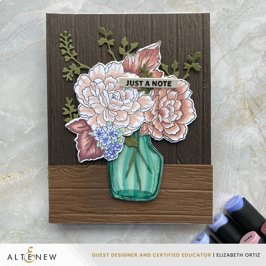 Altenew Charming Flowers Die alt10370 flower vase