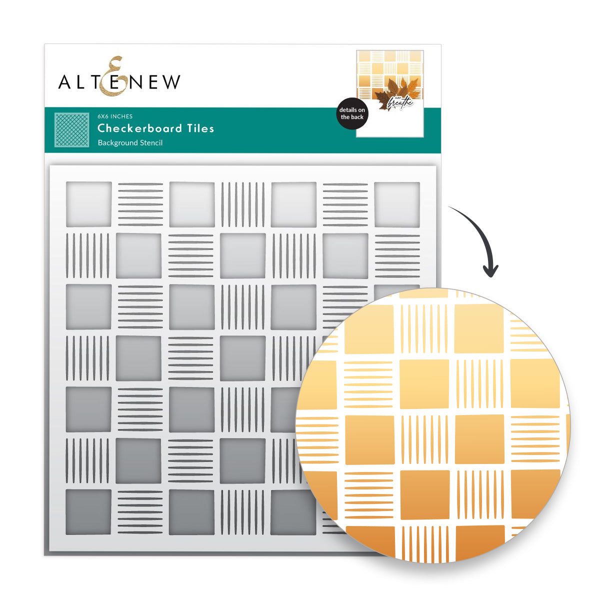 Altenew Checkerboard Tiles Background Stencil alt10956