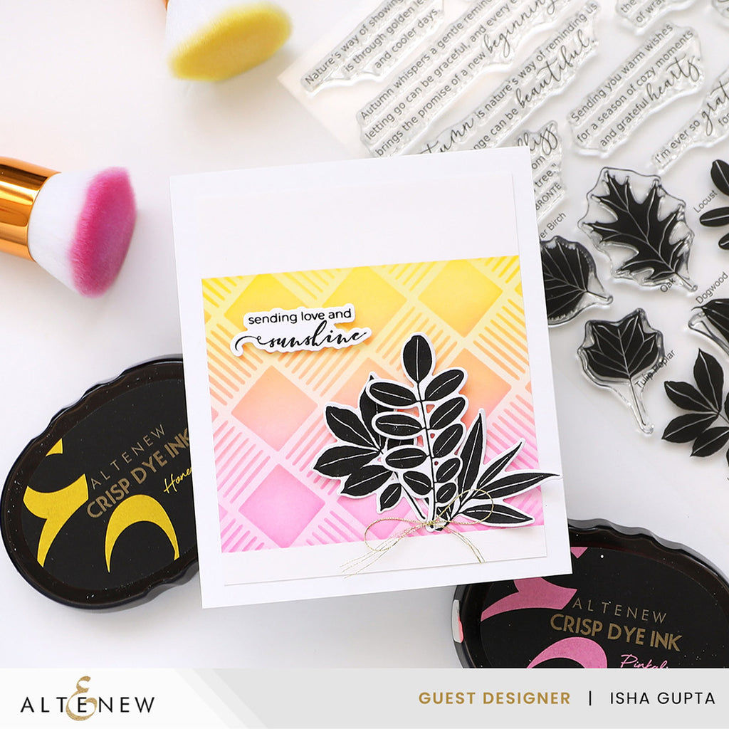 Altenew Checkerboard Tiles Background Stencil alt10956 sunshine