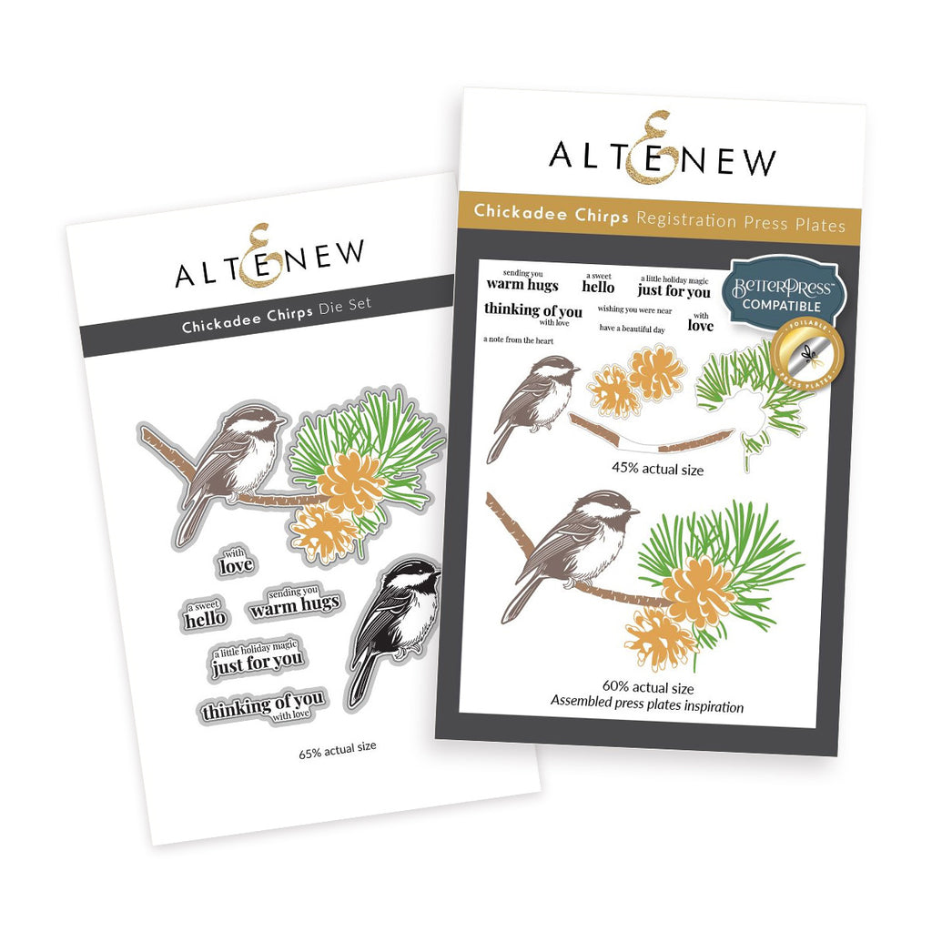 Altenew Chickadee Chirps Press Plate and Die Set