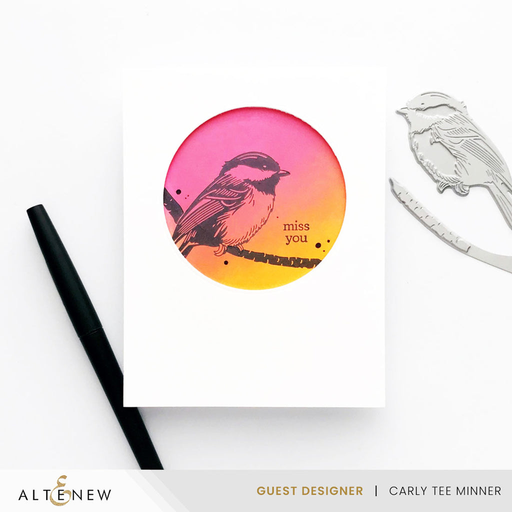Altenew Chickadee Chirps Press Plate and Die Set miss you