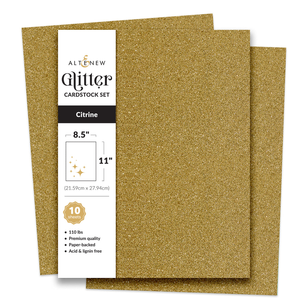 Altenew Citrine Glitter Cardstock Pack alt10759