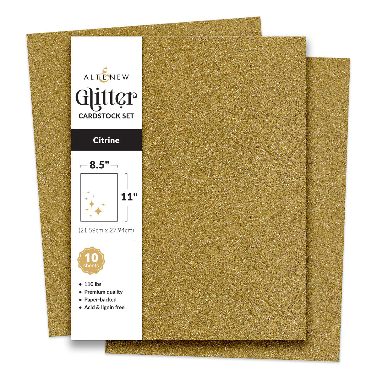 Altenew Citrine Glitter Cardstock Pack alt10759