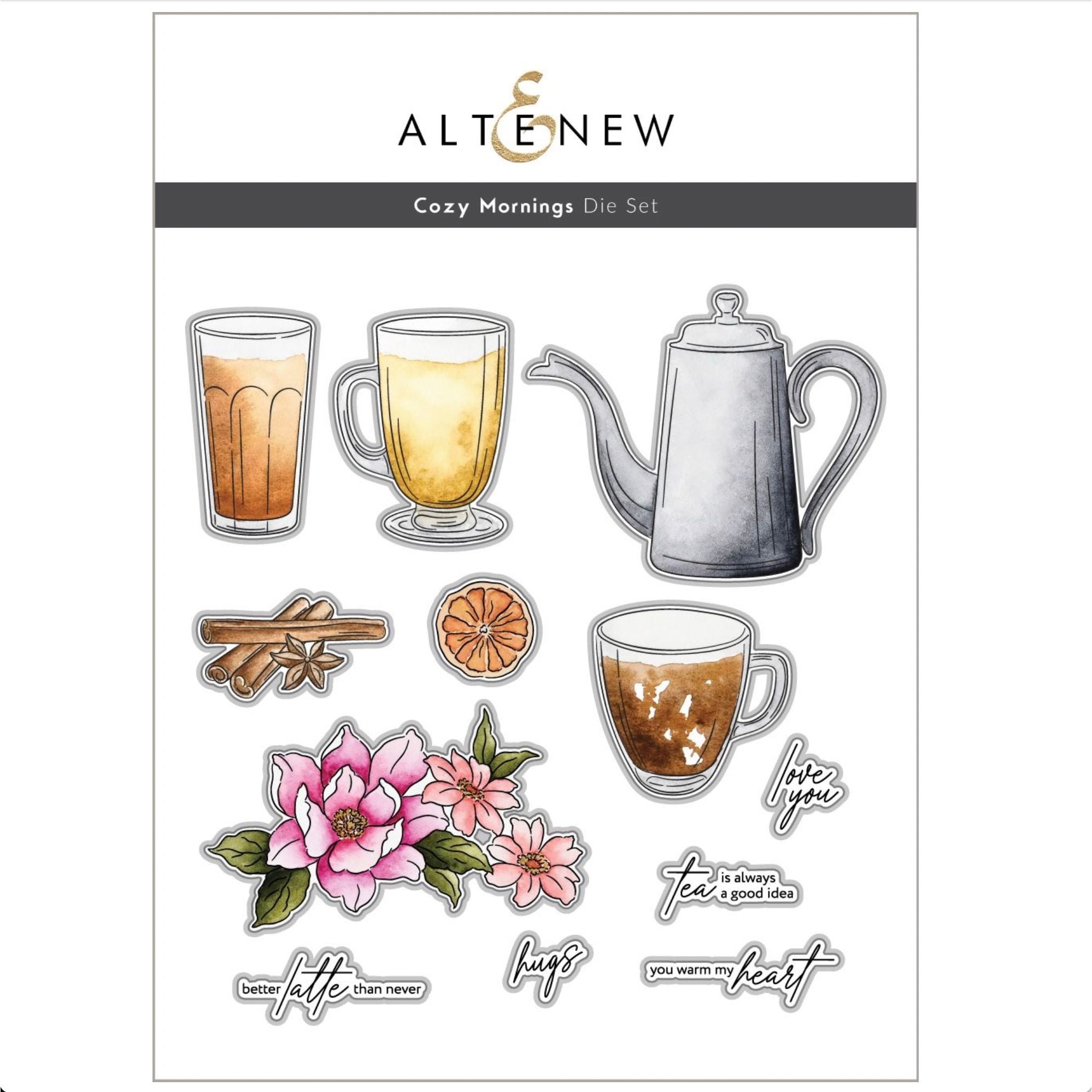 Altenew Cozy Mornings Clear Stamp Die and Stencil Set product image 2