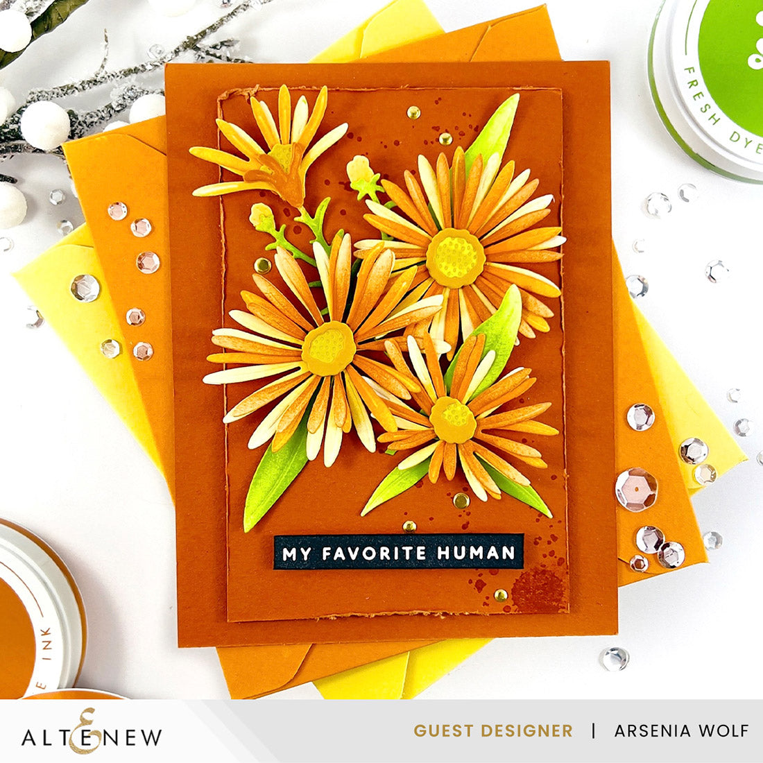 Altenew Craft-A-Flower Asters Layering Dies alt10969 orange
