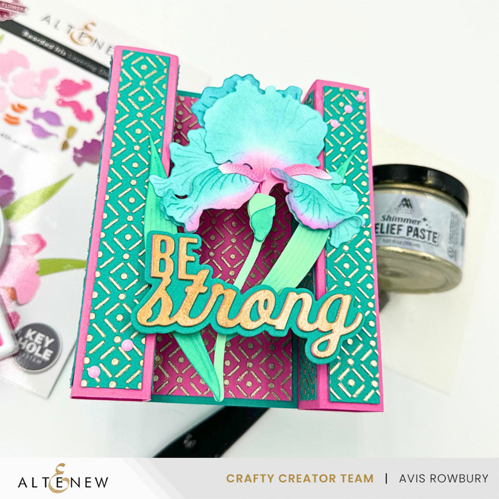 Altenew Craft-A-Flower Bearded Iris Layering Dies alt10688 be strong